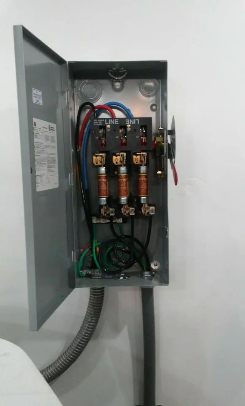 Three-phase disconnect switch installed for Electrical Wiring & Rewiring in Ferguson